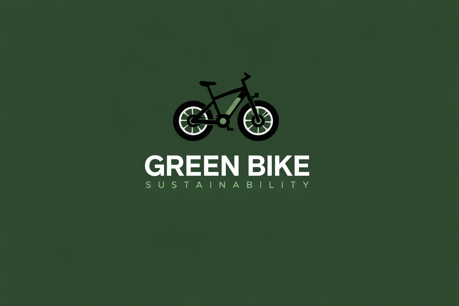 Logo de bicicleta sostenible